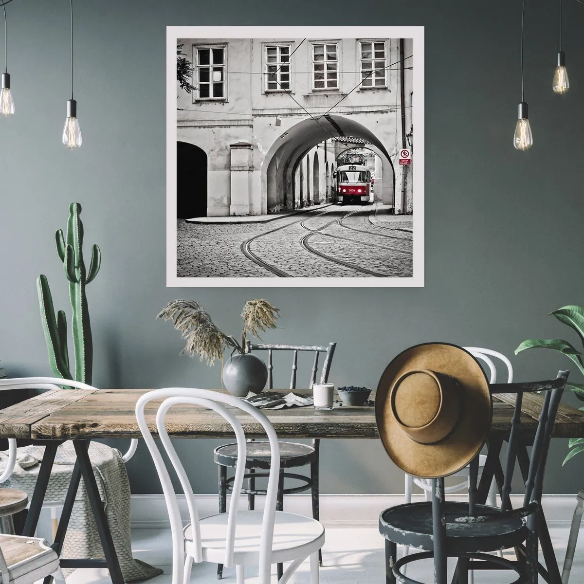 Affiche - Poster - Dans le labyrinthe de la ville - 40x40 cm