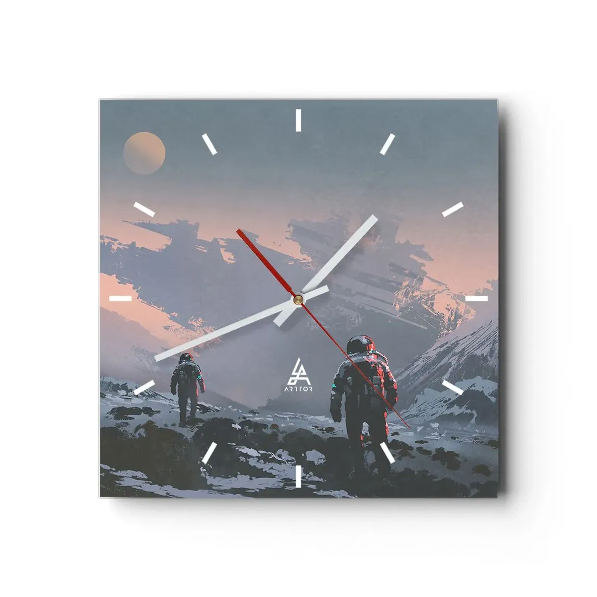 Horloge murale - Pendule murale - Sous une étoile inconnue - 40x40 cm