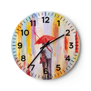 Horloge murale - Pendule murale - Qu'il pleuve encore - 40x40 cm