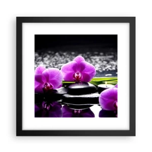 Affiche dans un cadre noir - Poster - Se noyer dans la paix et la tranquillité - 30x30 cm