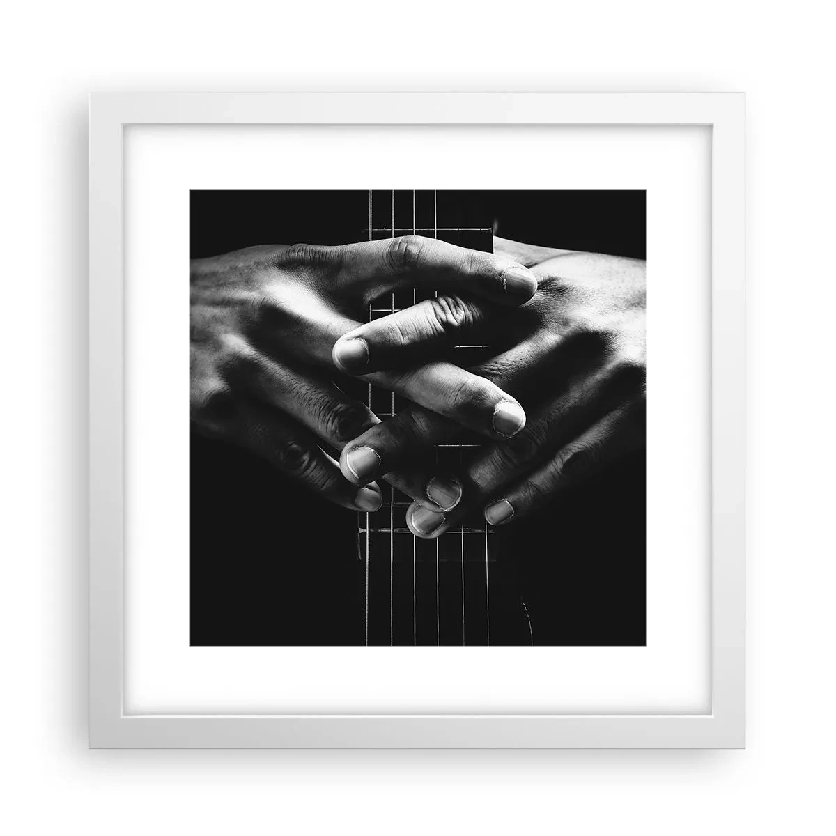 Affiche dans un cadre blanc - Poster - Prière d'artiste - 30x30 cm