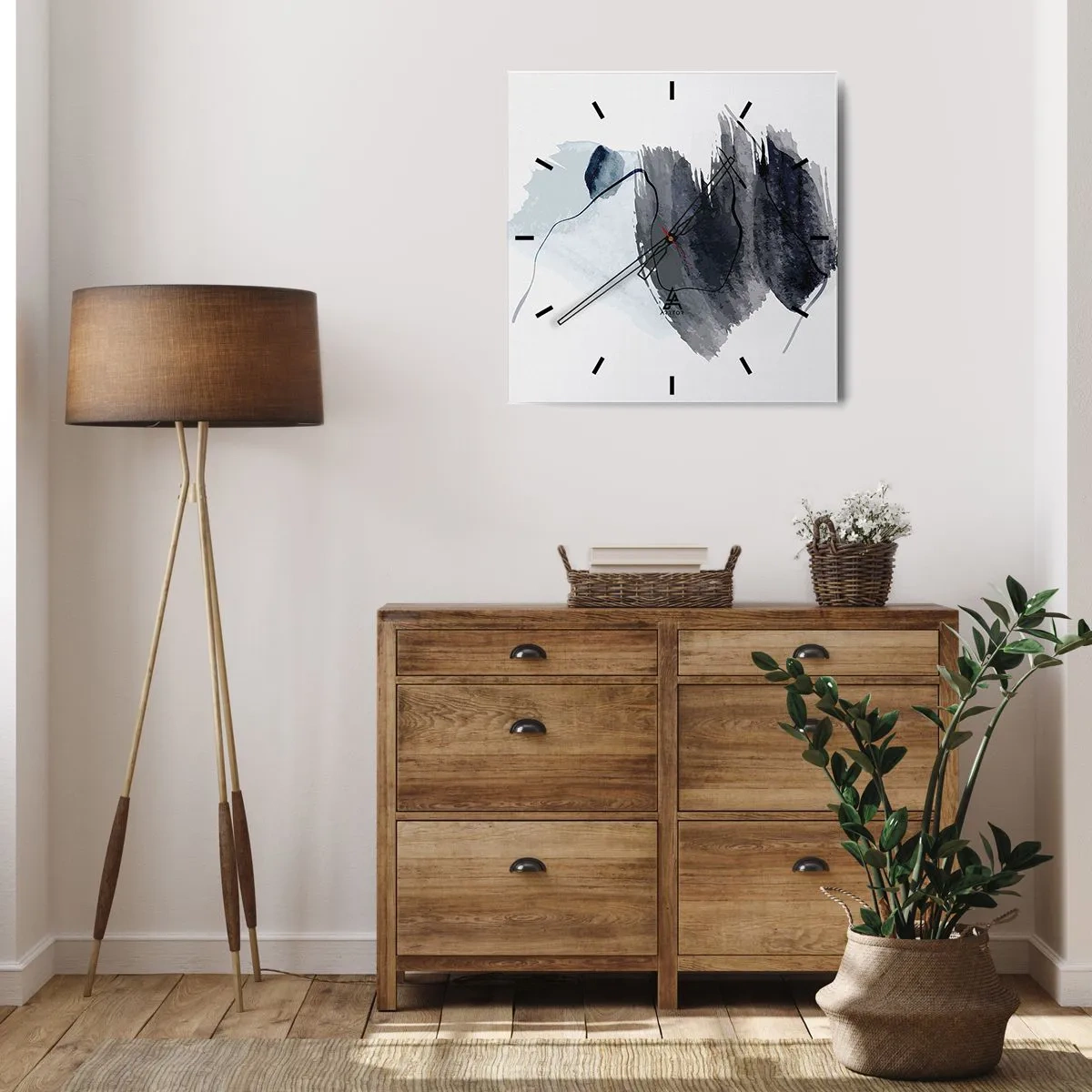 Horloge murale - Pendule murale - Intensité et mouvement - 40x40 cm