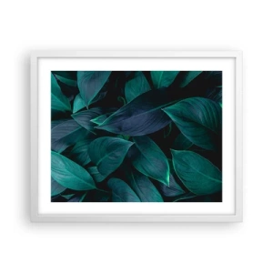 Affiche dans un cadre blanc - Poster - le vert lui-même - 50x40 cm