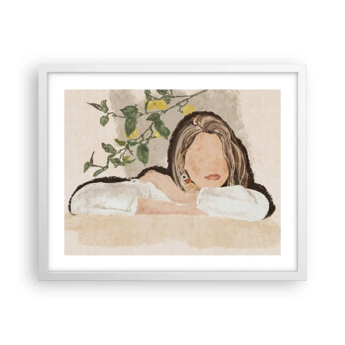 Affiche dans un cadre blanc - Poster - La beauté du sud - 50x40 cm