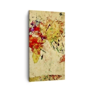 Impression sur toile - Image sur toile - La vie comme du papier carte coloré - 45x80 cm