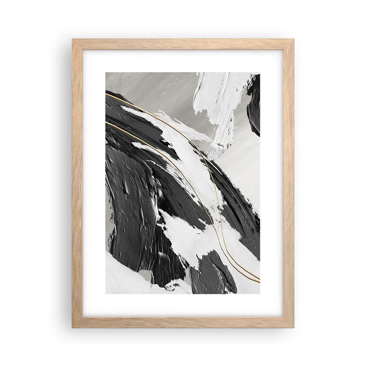 Affiche dans un chêne clair - Poster - L'abstraction à grande échelle - 30x40 cm