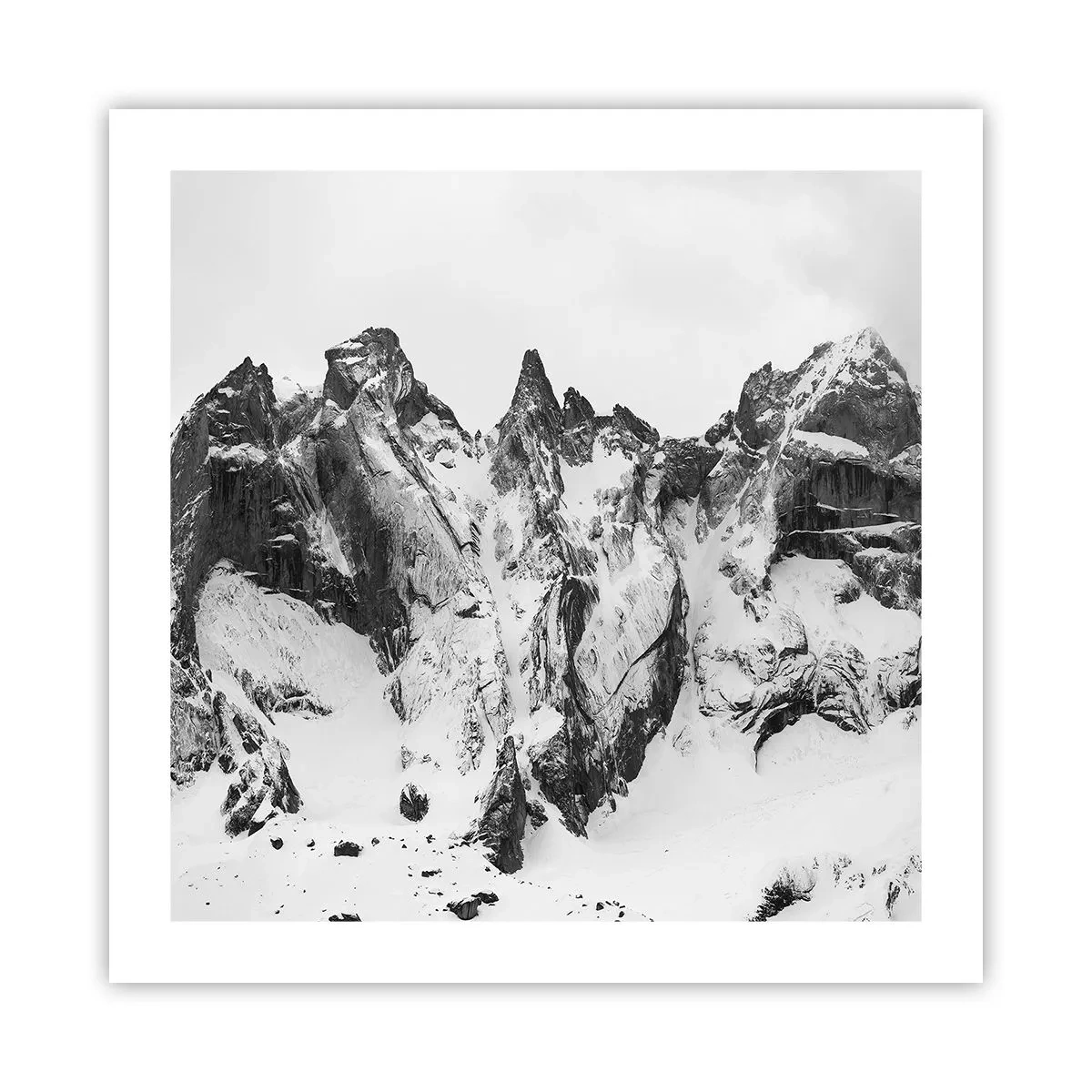 Affiche - Poster - Crête dangereuse de granit - 50x50 cm