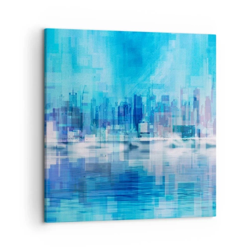 Impression sur toile - Image sur toile - Noyé dans le bleu - 50x50 cm