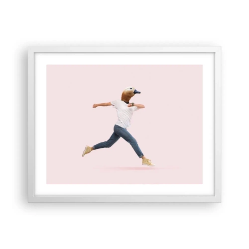 Affiche dans un cadre blanc - Poster - Une pincée d'absurdité - 50x40 cm