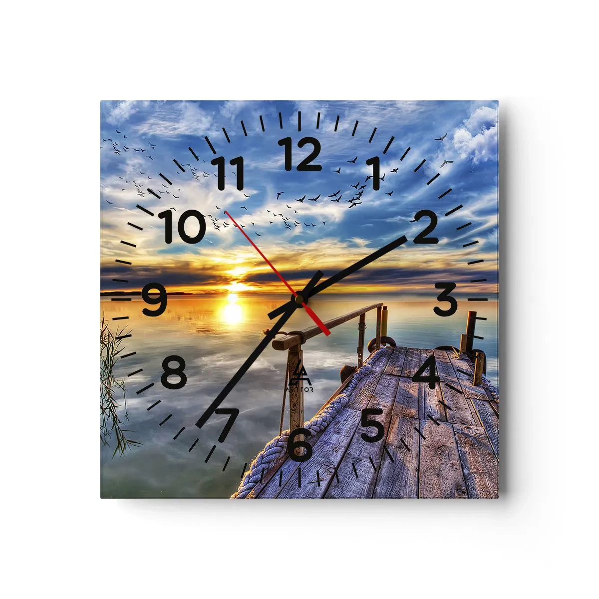 Horloge murale - Pendule murale - Le vent se repose - 30x30 cm