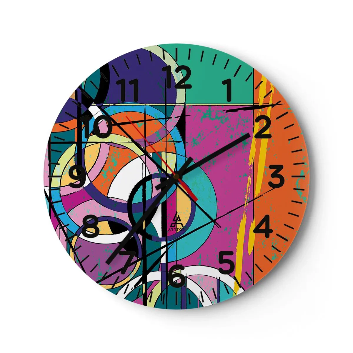 Horloge murale - Pendule murale - Roues sur roues - 40x40 cm