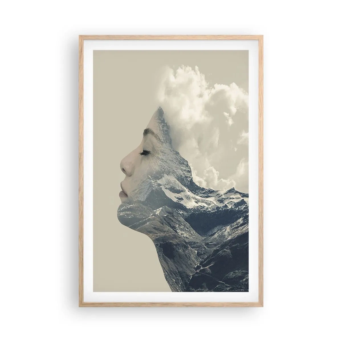 Affiche dans un chêne clair - Poster - La beauté des éléments - 61x91 cm