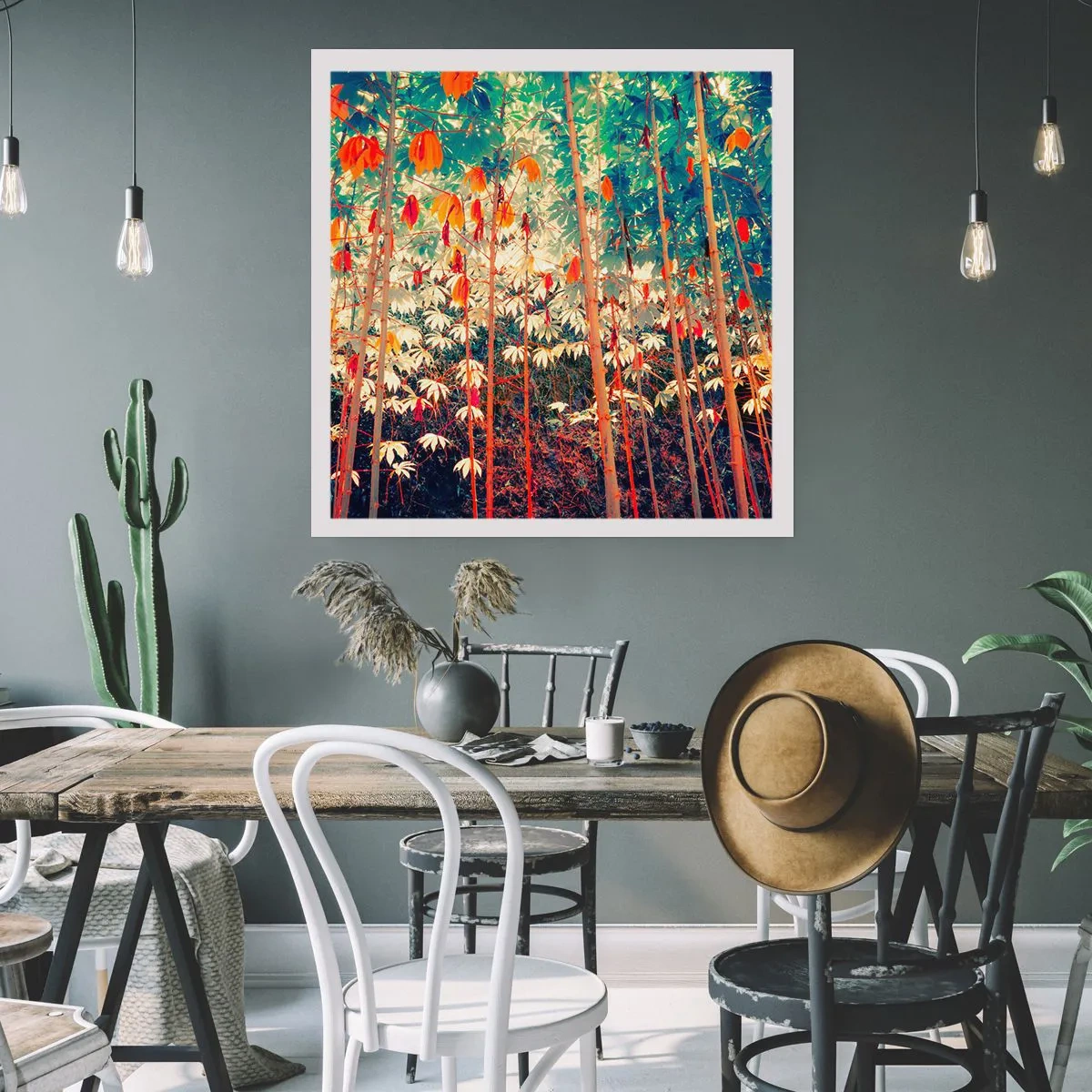 Affiche - Poster - La vie secrète des feuilles - 30x30 cm