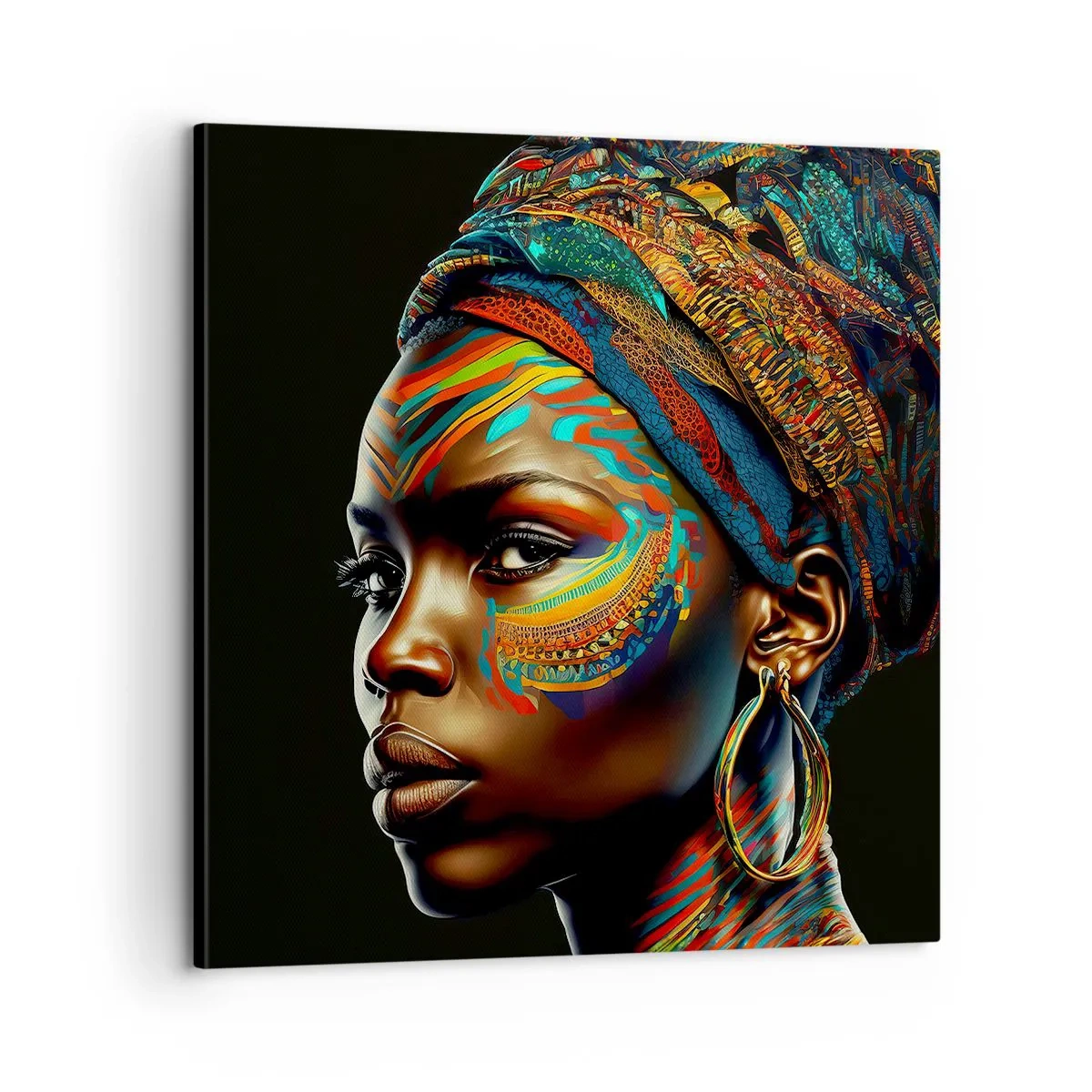 Impression sur toile - Image sur toile - reine africaine - 60x60 cm
