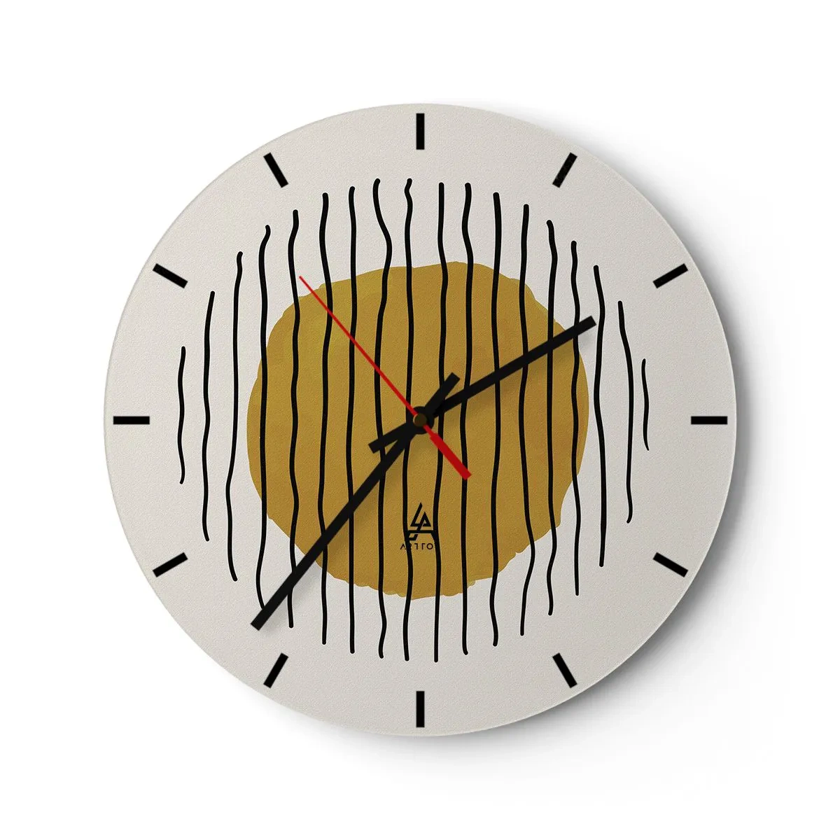 Horloge murale - Pendule murale - Abstraction tremblante de chaleur - 40x40 cm