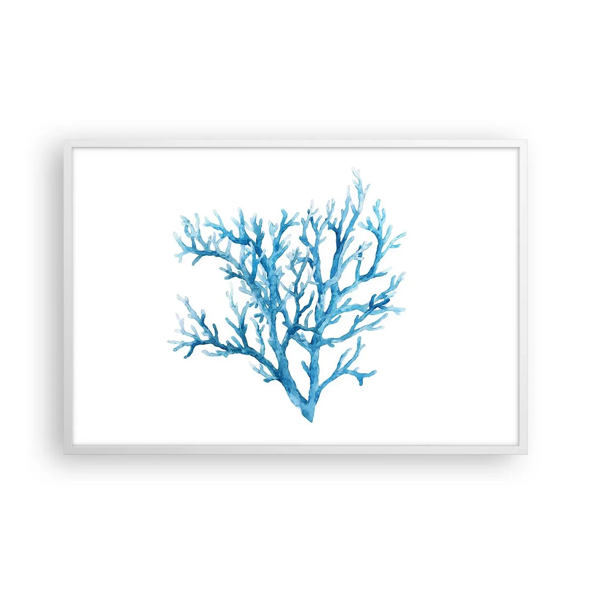 Affiche dans un cadre blanc - Poster - Filigrane nautique - 91x61 cm