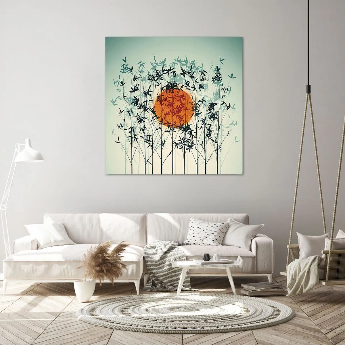 Impression sur toile - Image sur toile - Soleil japonnais - 60x60 cm