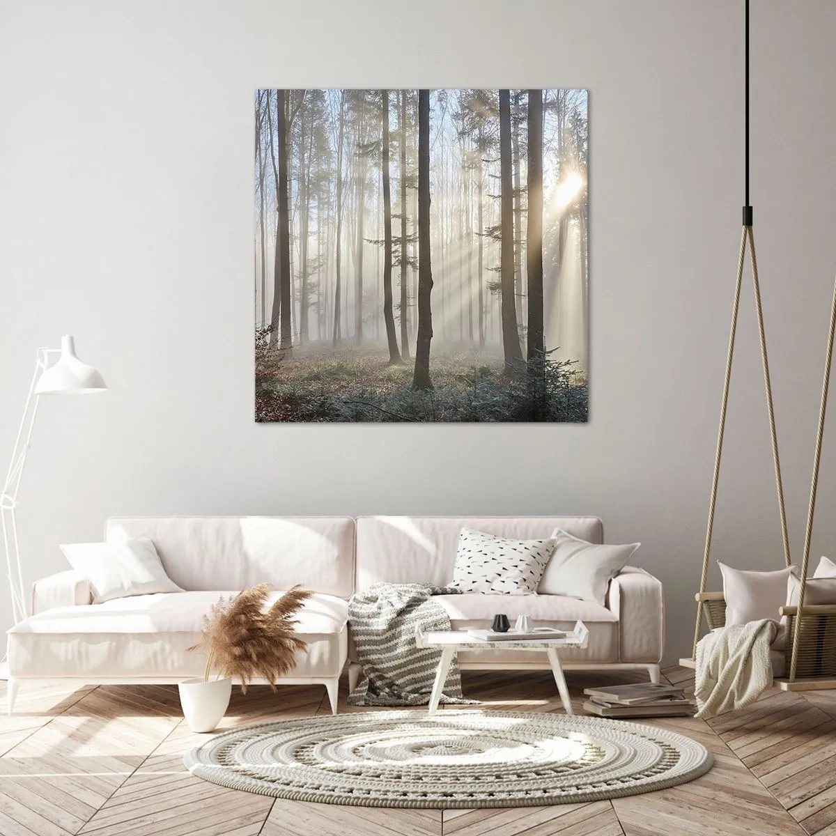 Impression sur toile - Image sur toile - Le brouillard s'est aussi réveillé - 30x30 cm