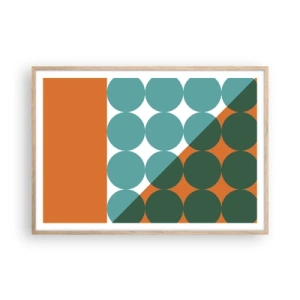 Affiche dans un chêne clair - Poster - En haut et en diagonale - 100x70 cm