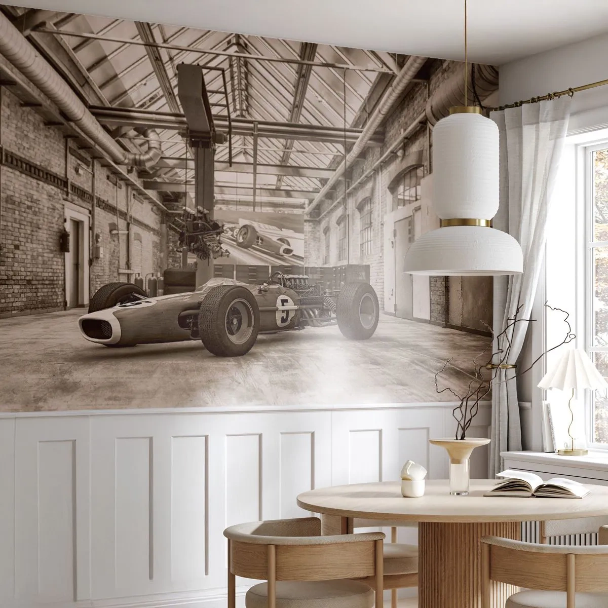 Papier Peint Photo Premium Canvas - Le repos du guerrier - Formule 1, Rétro, Automobile - 300x210 cm