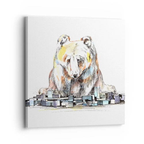 Impression sur toile - Image sur toile - Comment peut-on vivre ainsi ? - 30x30 cm