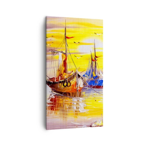 Impression sur toile - Image sur toile - Un repos bien mérité au port - 45x80 cm