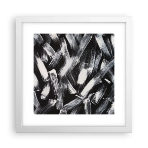 Affiche dans un cadre blanc - Poster - L'abstraction dans l'esprit industriel - 30x30 cm