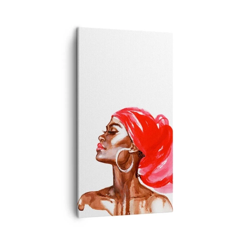 Impression sur toile - Image sur toile - "Les cheveux dans le vent" - 45x80 cm