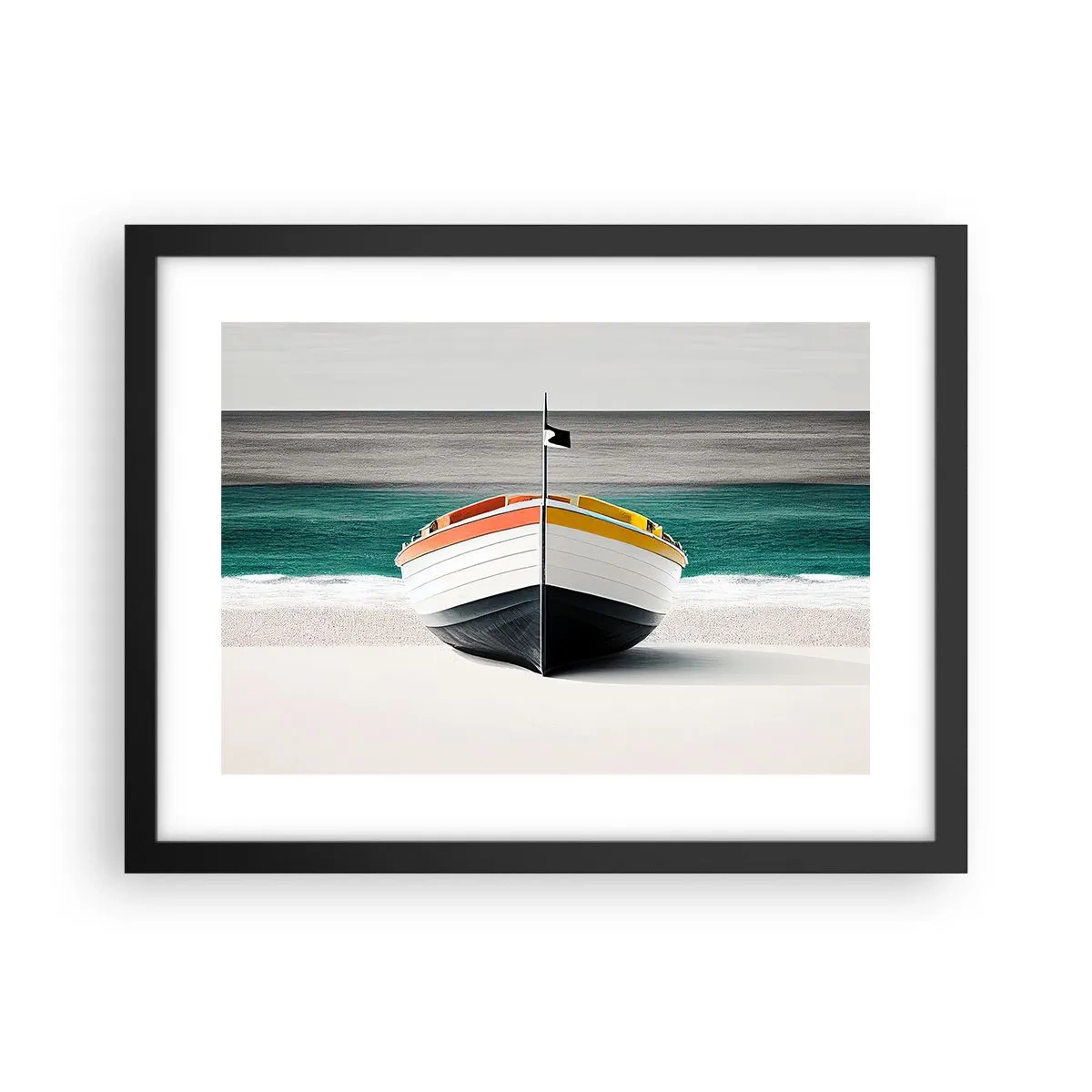 Affiche dans un cadre noir - Poster - A sa place - 40x30 cm