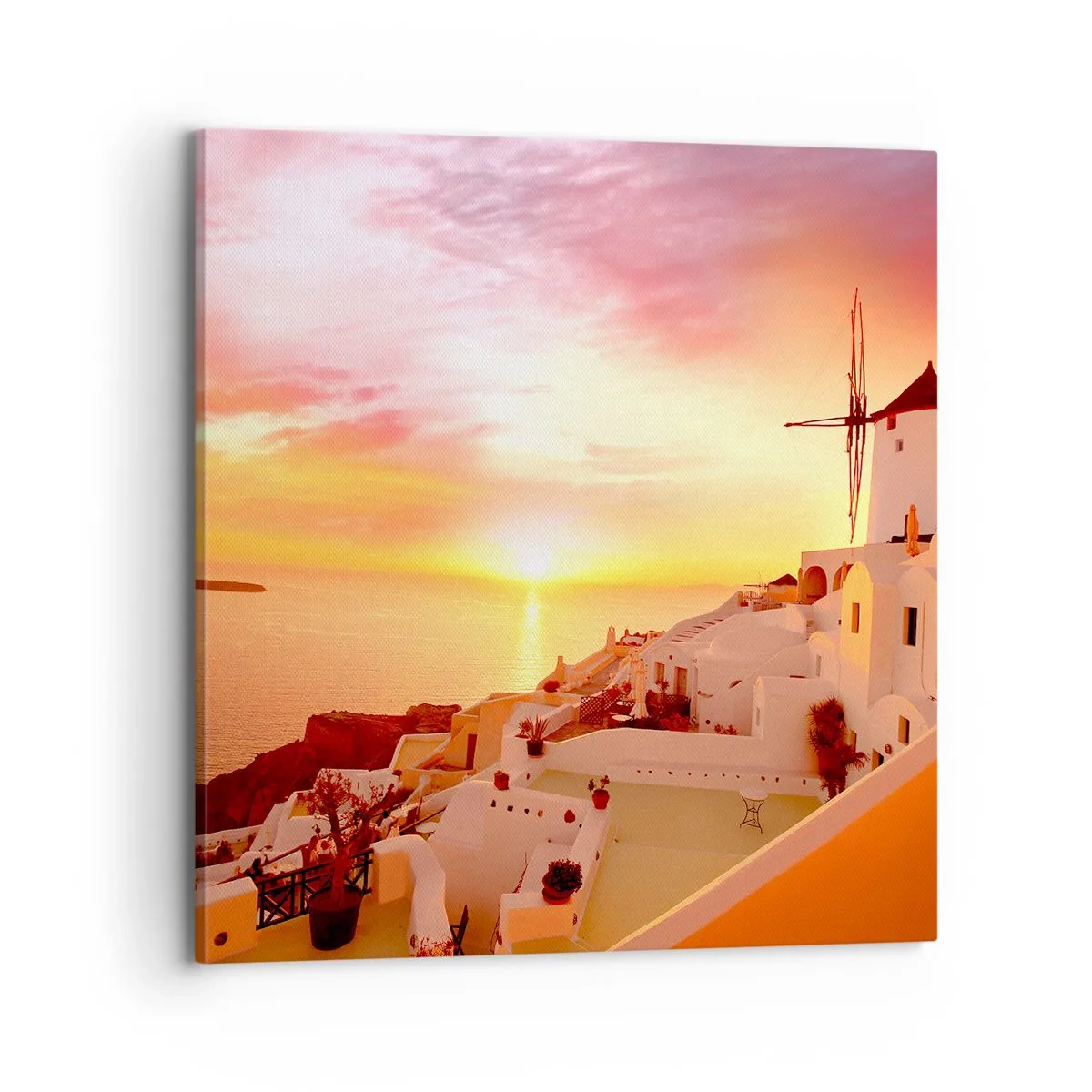 Impression sur toile - Image sur toile - Fondre en blanc et or - 70x70 cm