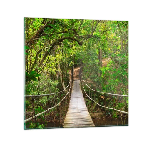 Impression sur verre - Image sur verre - Parce qu'il y a une plante grimpante dans le jardin - 40x40 cm