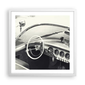 Affiche dans un cadre blanc - Poster - Temps pour riche - 50x50 cm