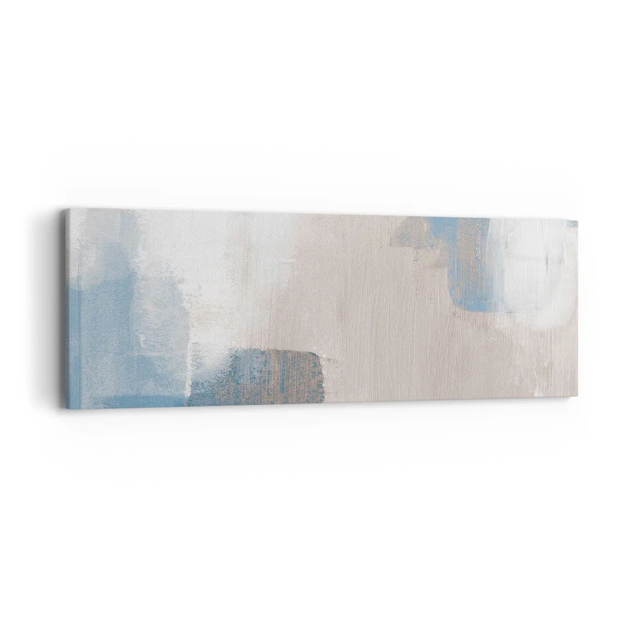 Impression sur toile - Image sur toile - Abstraction rose derrière un rideau de bleu - 90x30 cm