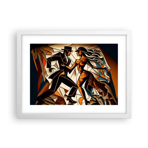 Affiche dans un cadre blanc - Poster - Danse de passion et de volupté - 40x30 cm