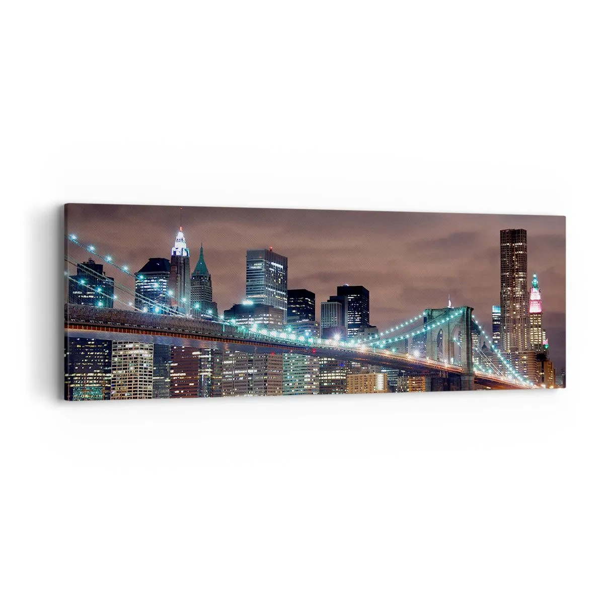 Impression sur toile - Image sur toile - Lumières des grandes villes - 90x30 cm