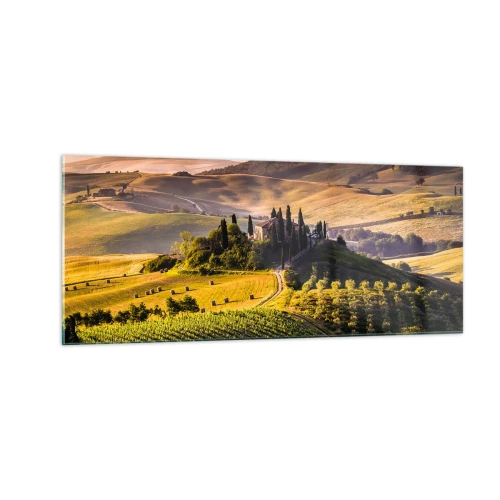 Impression sur verre - Image sur verre - Arcadie - le paysage toscan - 100x40 cm