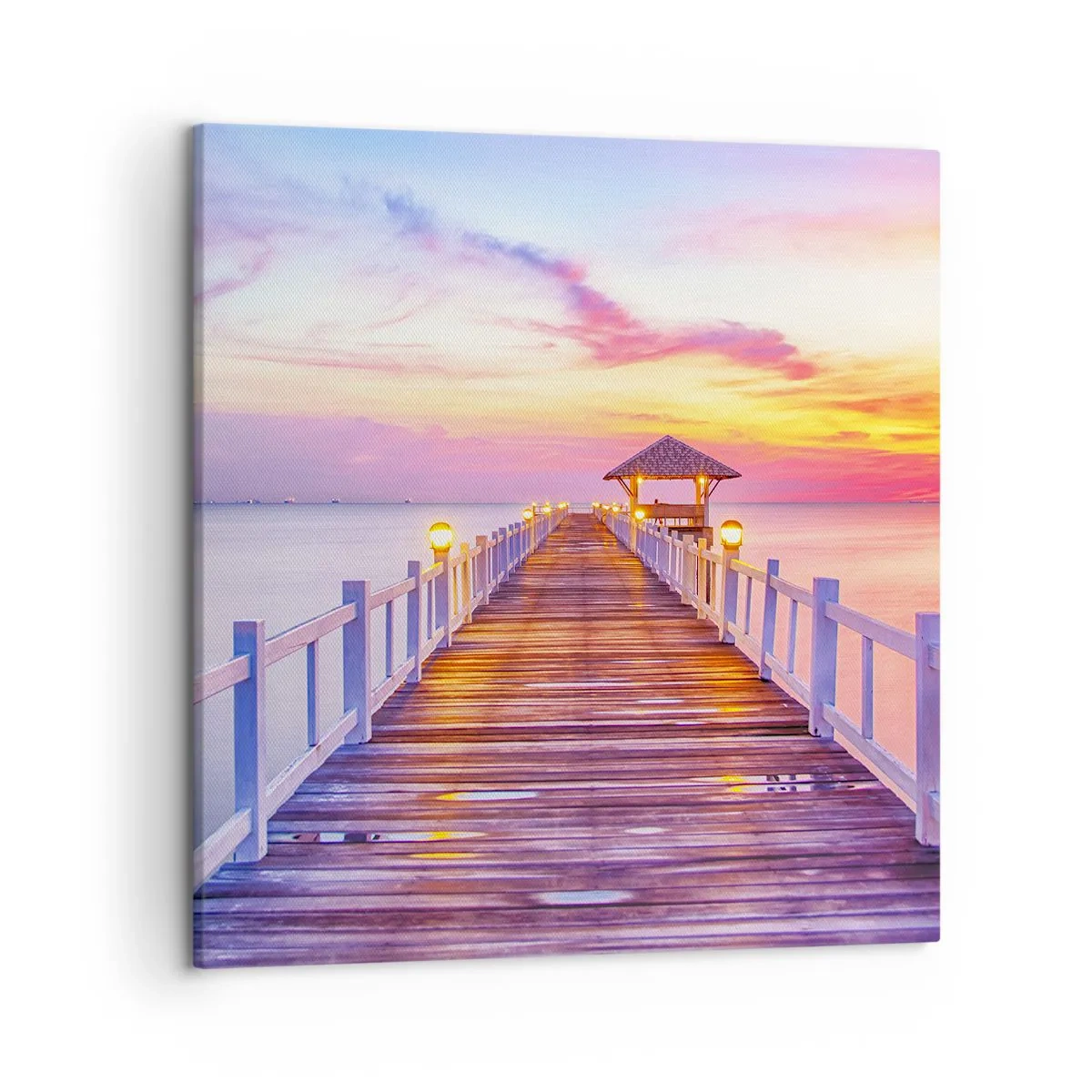 Impression sur toile - Image sur toile - Le silence lilas-doré du soir - 50x50 cm