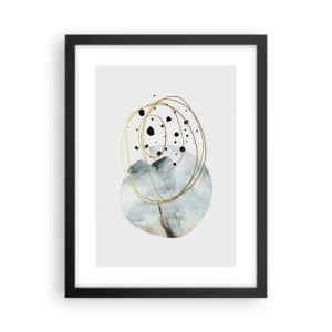Affiche dans un cadre noir - Poster - Emmêlement de l'espace - 30x40 cm