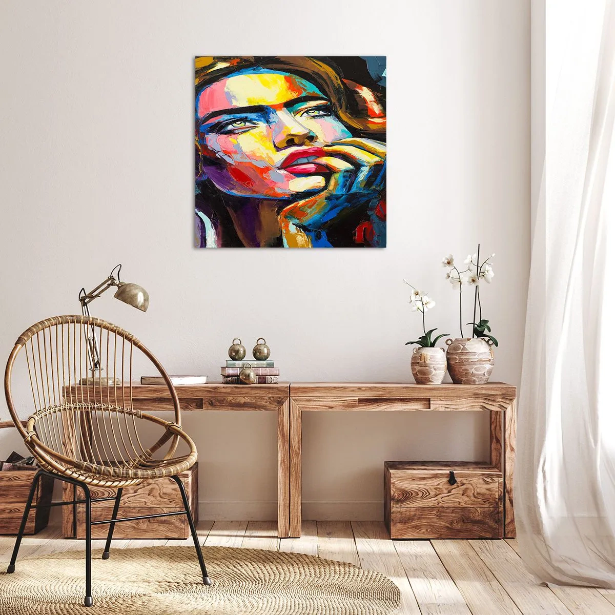 Impression sur toile - Image sur toile - Les rêves volent dans le ciel comme des oiseaux - 30x30 cm