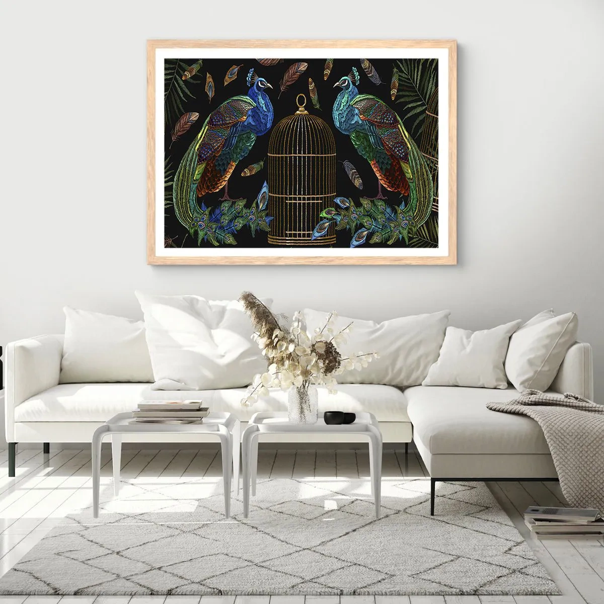 Affiche dans un chêne clair - Poster - En robes royales - 50x40 cm