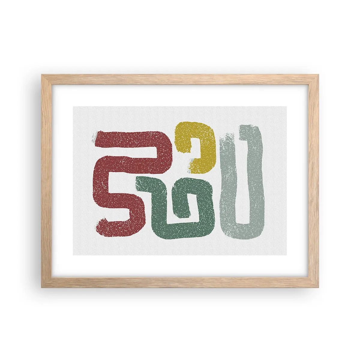 Affiche dans un chêne clair - Poster - Dans une langue inconnue - 40x30 cm