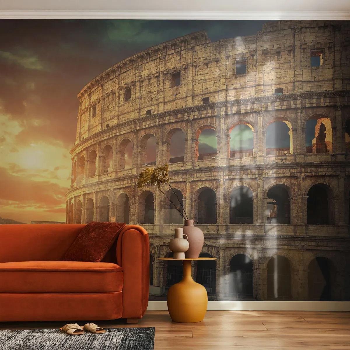 Papier peint sur mesure Premium Sand - Une impression colossale - Colisée, Rome, Architecture