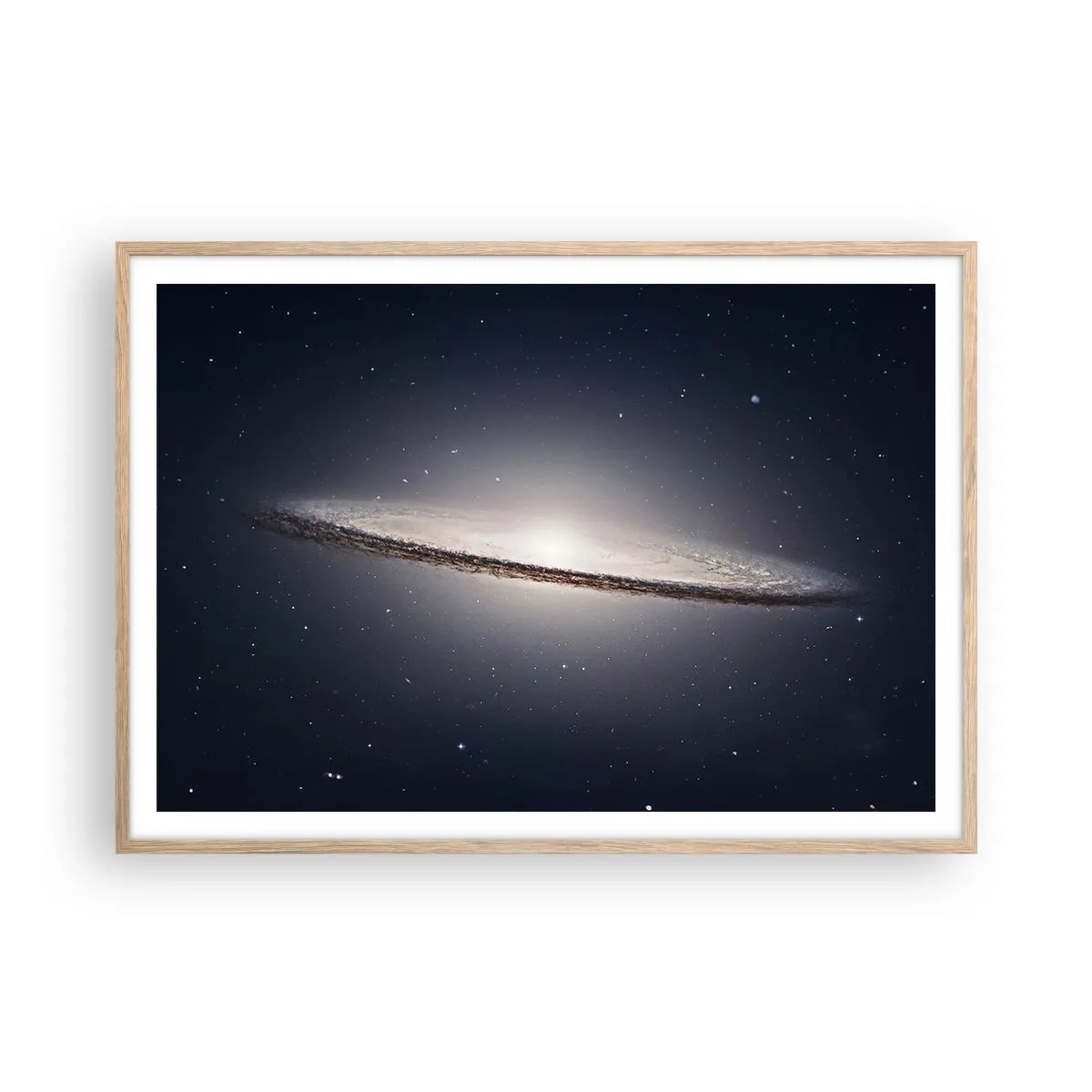 Affiche dans un chêne clair - Poster - Il y a bien longtemps, dans une galaxie très lointaine… - 100x70 cm