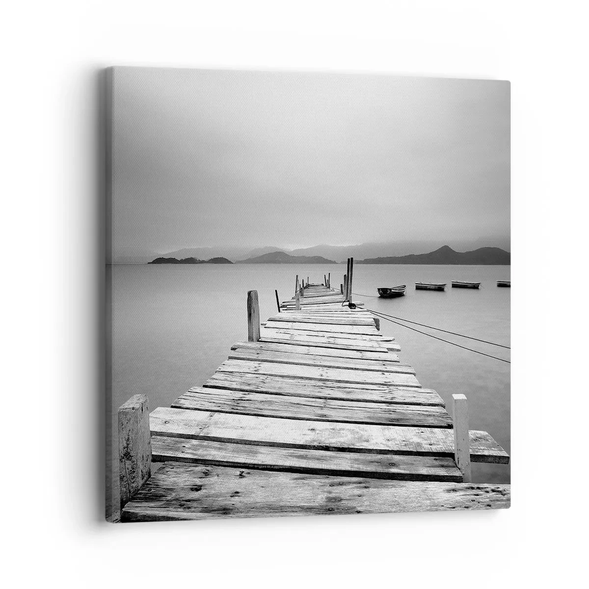 Impression sur toile - Image sur toile - Derrière les montagnes, au-delà des mers - 40x40 cm