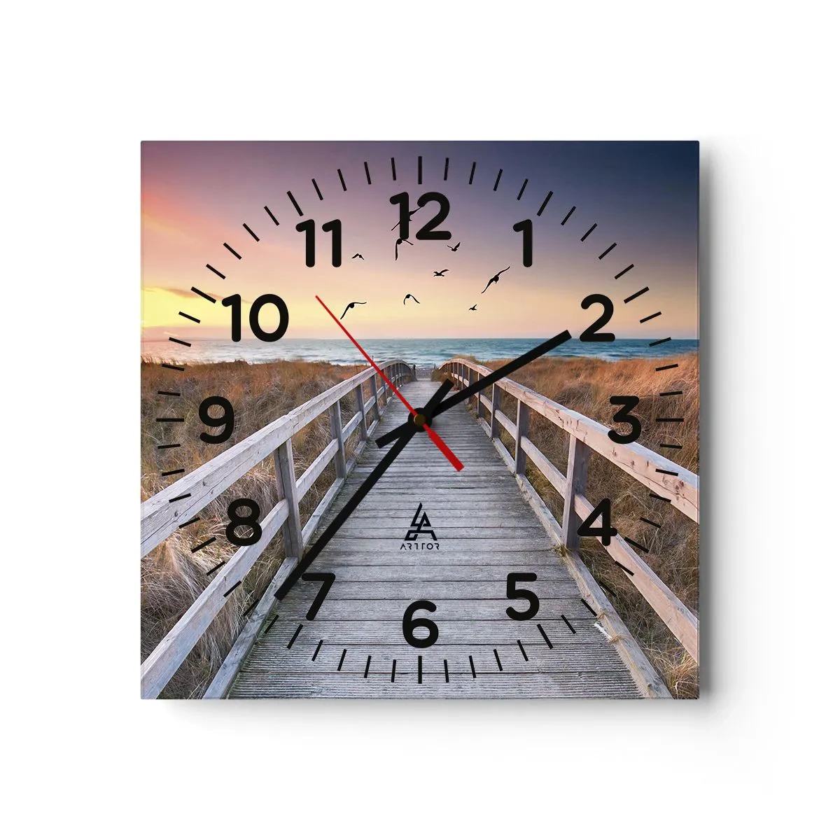 Horloge murale - Pendule murale - Envol des espaces - 40x40 cm