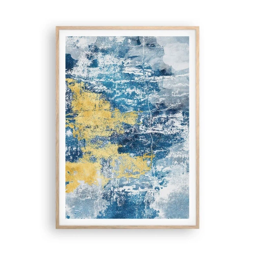 Affiche dans un chêne clair - Poster - Abstraction du temps - 70x100 cm