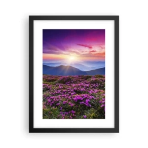 Affiche dans un cadre noir - Poster - Les herbes sentaient les grappes fraîches de la récolte - 30x40 cm