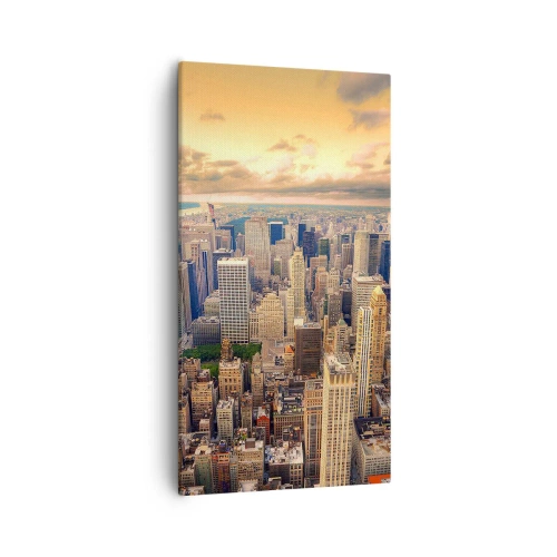 Impression sur toile - Image sur toile - Métropole dorée - 55x100 cm