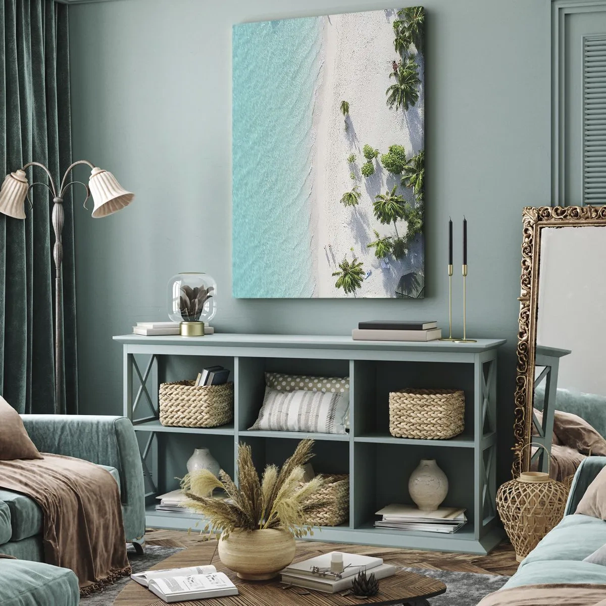 Impression sur toile - Image sur toile - Vacances au paradis - 55x100 cm