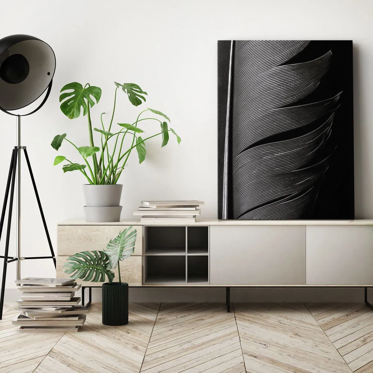 Impression sur toile - Image sur toile - La plume – un design magnifique - 45x80 cm